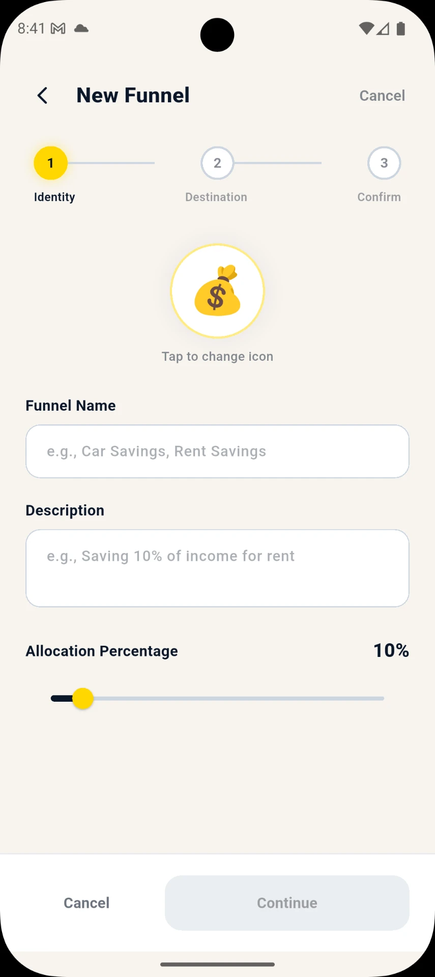 Create a Funnel in seconds.